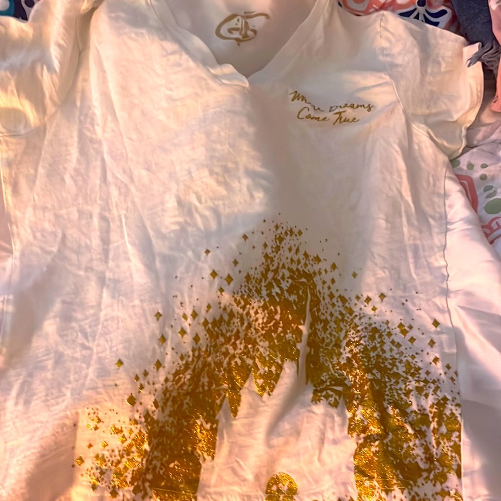 White sheer Cinderella Castle Top
